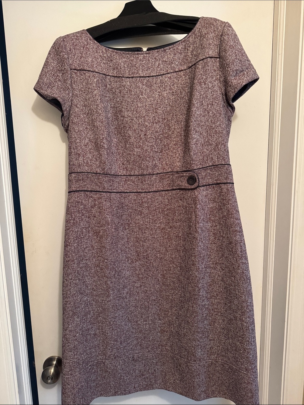 Ann Taylor Factory Mauve Heathered Midi Sheath Dress